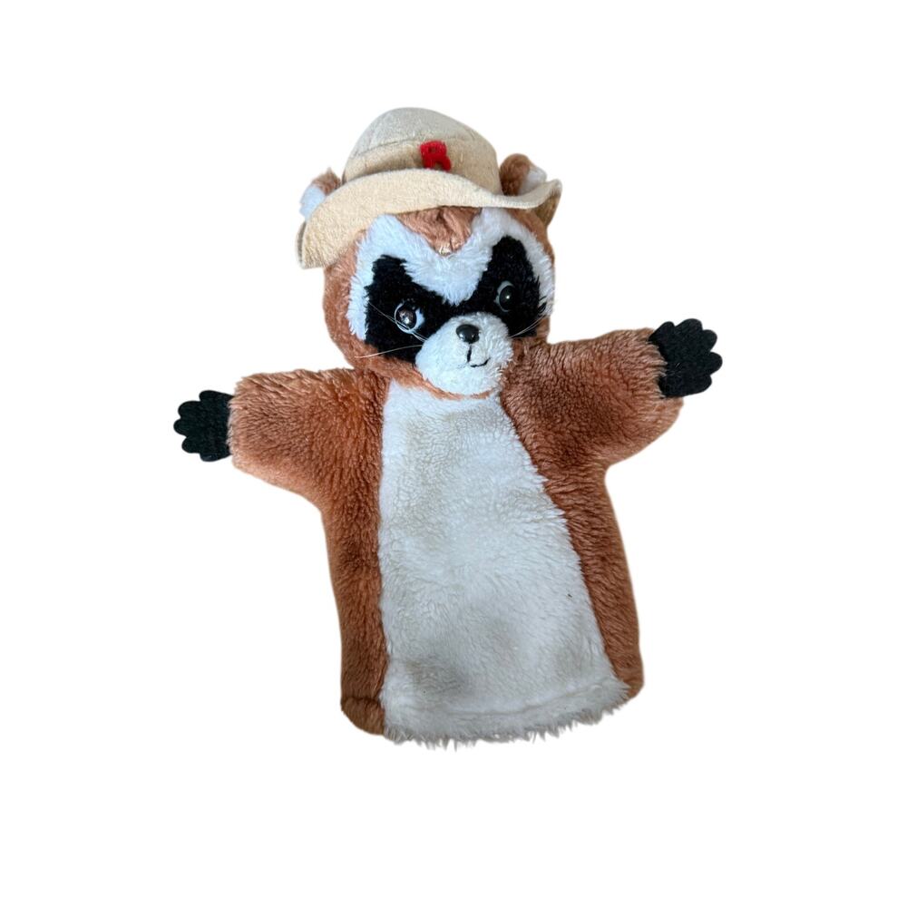 Vintage 1977 Ranger Rick Raccoon Hand Puppet.  R Dakin‎